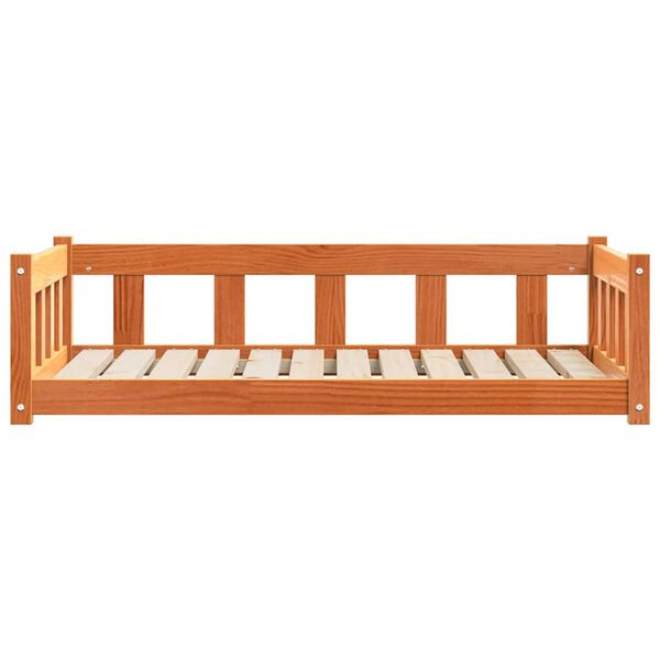 vidaXL Hundeseng med lagring Vokset Brun 100 x 70 x 28 cm Massiv furu