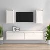 vidaXL TV-benker 4 stk hvit heltre furu