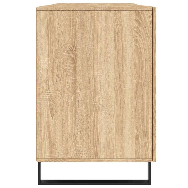 vidaXL Skrivebord sonoma eik 140x50x75 cm konstruert tre
