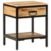 vidaXL Nattbord Brun 40 x 35 x 50 cm Solid mango tre og metall
