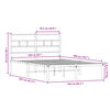 vidaXL Sengeramme i metall uten madrass sonoma eik 160x200 cm