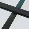vidaXL Skyvedør ESG-glass og aluminium 76x205 cm svart