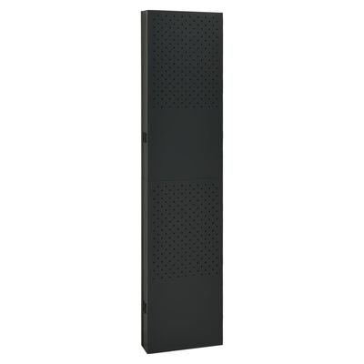 vidaXL Romdeler med 6 paneler svart 240x180 cm stål