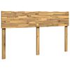 vidaXL Sengegavl med naturlig kant ROSTOCK Hvit 160 cm Solid akasietre