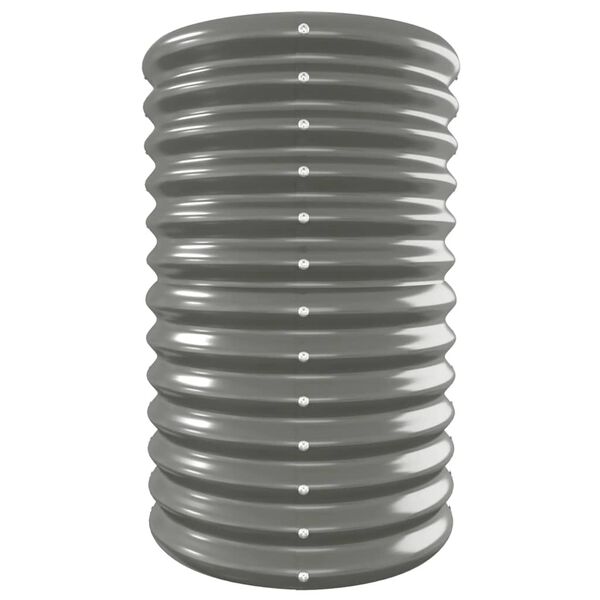 vidaXL Høybed galvanisert stål 332x40x68 cm grå