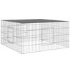 vidaXL Kaninbur 110x110x55 cm galvanisert jern