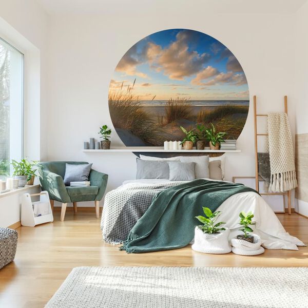 WallArt Tapetsirkel Beachlife 142,5 cm