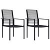 vidaXL Hagestoler 2 stk PVC rotting svart