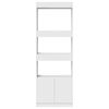 vidaXL Highboard hvit 63x33x180 cm konstruert tre