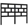 vidaXL Sengegavl svart 166x4x100 cm heltre furu