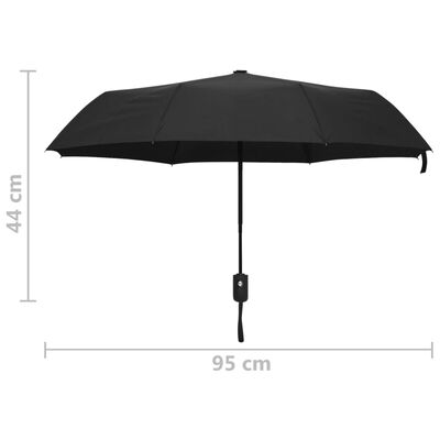 vidaXL Sammenleggbar paraply automatisk svart 95 cm