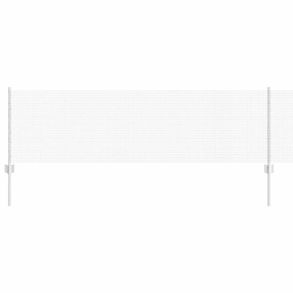 vidaXL Gjerde med stolpe s&oslash;lv 0,6 x 10 m St&aring;l