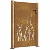 vidaXL Hageport 100x125 cm cortenst&aring;l gressdesign
