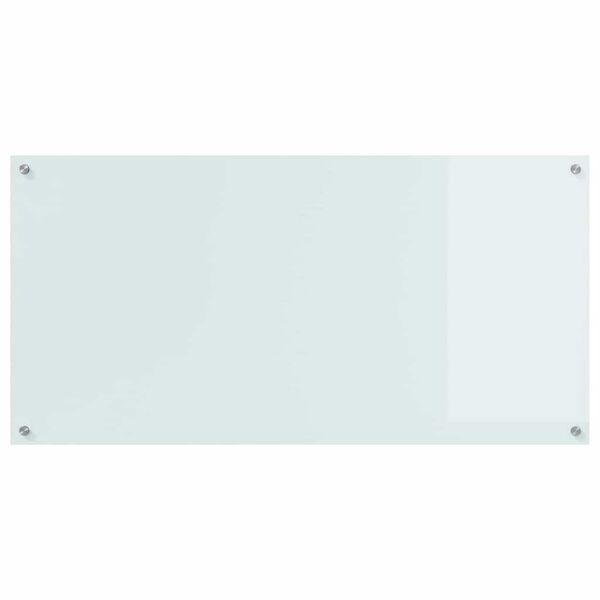 vidaXL Kjøkkenbakplate Hvit 120 x 60 x 0.6 cm herdet glass