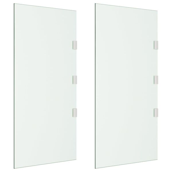 vidaXL Sidepaneler for d&oslash;rkalesje 2 stk gjennomsiktig herdet glass