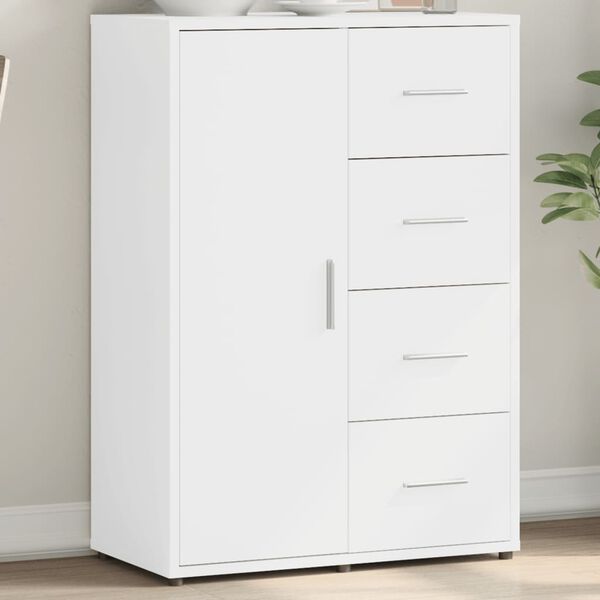 vidaXL Skjenk hvit 60x31x84 cm konstruert tre