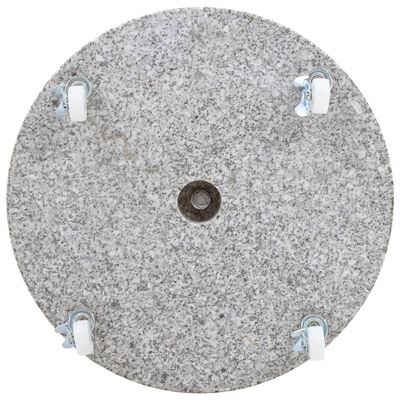 vidaXL Parasollfot granitt rund 30 kg grå