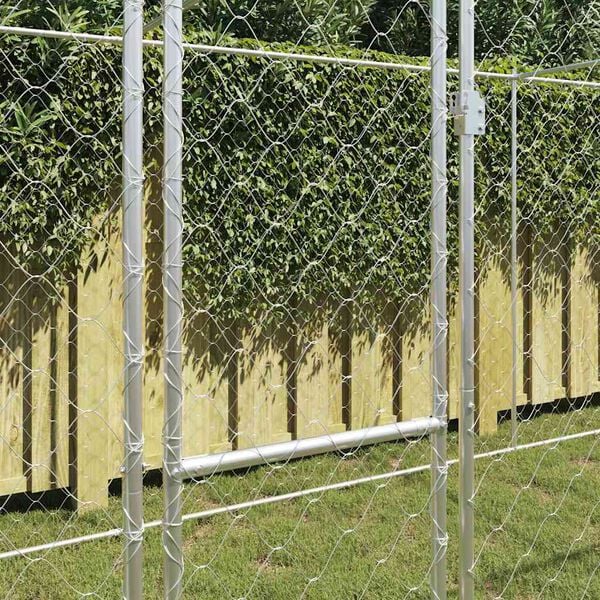 vidaXL Hundebur s&oslash;lv 800 x 200 x 200 cm Galvanisert St&aring;l