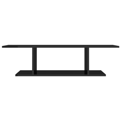 vidaXL Vegghengt TV-benk høyglans svart 103x30x26,5 cm