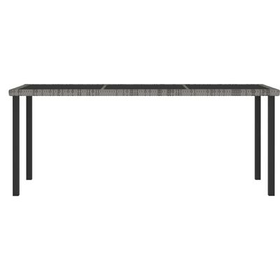 vidaXL Hagebord grå 180x70x73 cm polyrotting
