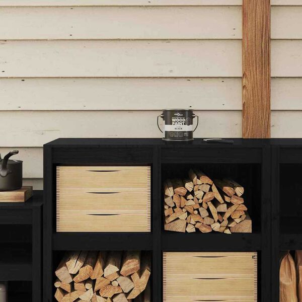 vidaXL Tremaling Svart 16,5 x 16,5 x 15,9 cm Veggdart