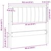vidaXL Polstret sengegavl med hodegjerde Brun 90 cm Massiv furu