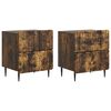 vidaXL Nattbordskap 2 stk. R&oslash;kt Eik 43 x 34,5 x 49,5 cm Konstruert tre