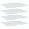 vidaXL Hylleplater 4 stk h&oslash;yglans hvit 60x50x1,5 cm konstruert tre