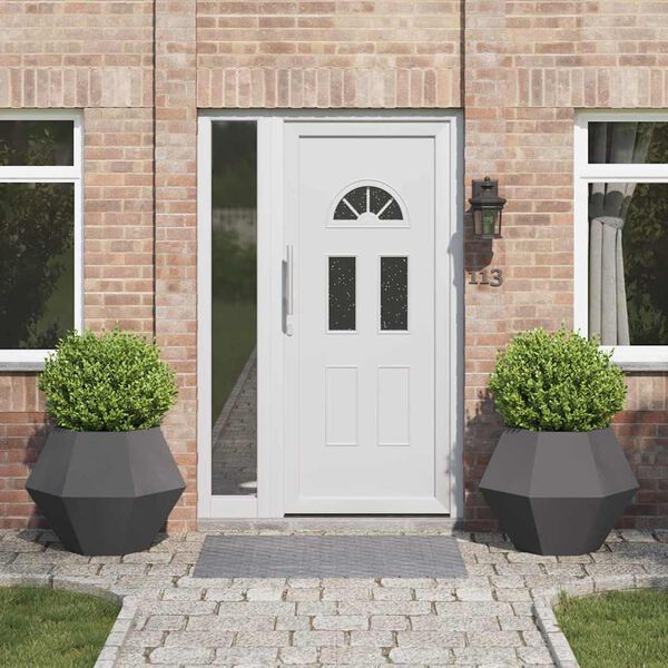 vidaXL Plantekassed 2 pcs Svart 75 x 75 x 60 cm St&aring;l