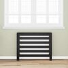 vidaXL Radiator Deksel Svart Eik 104 x 20 x 82 cm Konstruert tre