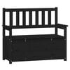 vidaXL Benk svart 112,5x51,5x96,5 cm heltre furu