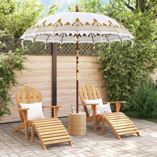 vidaXL Balinesisk Parasol Krem 215 x 215 x 260 cm