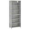 vidaXL Highboard betonggr&aring; 69,5x32,5x180 cm konstruert tre