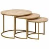 vidaXL Nestende Kaffebord 3 stk. Brun 54 x 54 x 40 cm