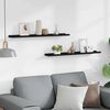 vidaXL Flytende vegghyller 2 stk svart 80x9x3 cm MDF
