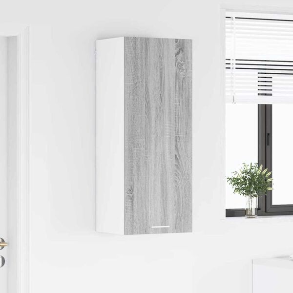 vidaXL Hengende skap Riga Gr&aring; Sonoma 40 x 31 x 100 cm Konstruert tre