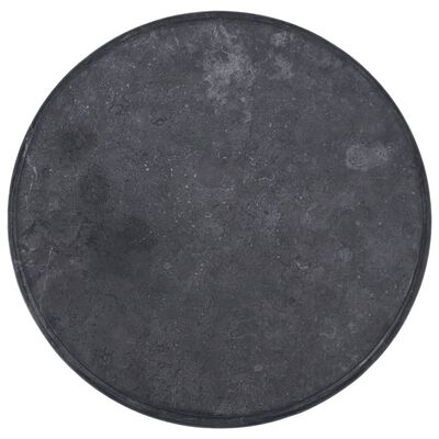 vidaXL Bordplate svart Ø60x2,5 cm marmor