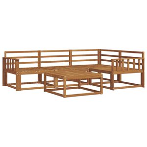 vidaXL Utend&oslash;rs sofa-sett 5 pcs Naturlig Solid akasietre