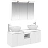vidaXL Baderomsskapsett 4 pcs Hvit Konstruert tre