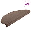 vidaXL Trappematter 20 stk 65x24x4 cm kaffebrune halvrund store