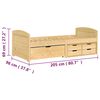 vidaXL Dagseng med 5 skuffer IRUN 90x200 cm heltre furu