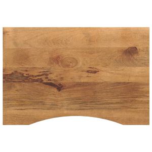vidaXL Skrivebordsplate med kurve 100x50x2,5 cm heltre grovt mangotre