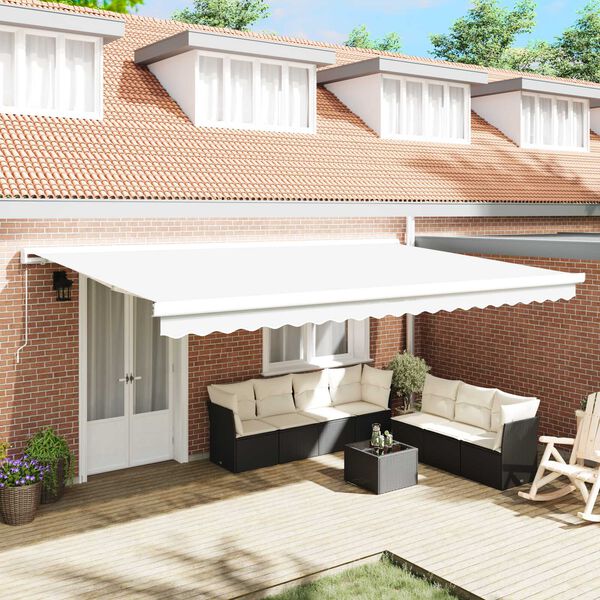 vidaXL Reserveduk til markise Hvit 480 x 295 cm Polyester