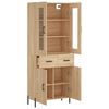 vidaXL Highboard sonoma eik 69,5x34x180 cm konstruert tre