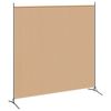 vidaXL Singel Panel Romdelere Beige 175 x 180 cm Stoff