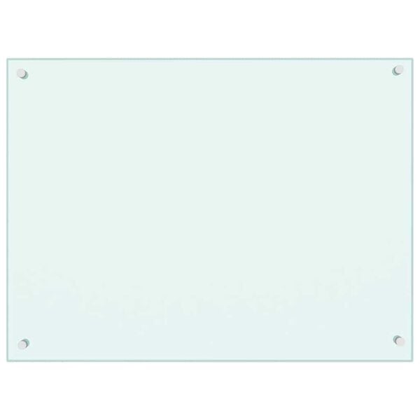 vidaXL Kj&oslash;kkenplate melkefarget 80x60 cm herdet glass