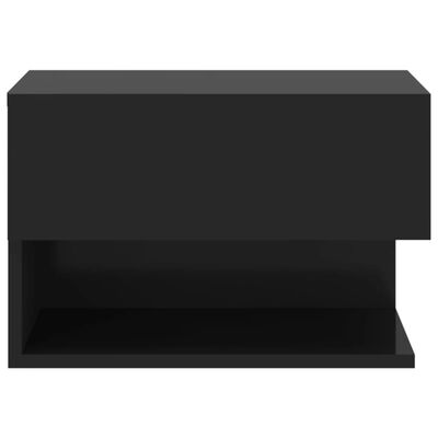 vidaXL Vegghengte nattbord 2 stk svart