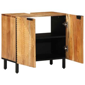 vidaXL Baderomsvaskeskap Brun 62 x 33 x 58 cm Massiv mango tre