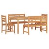 vidaXL Hagespisegruppe 5 deler heltre teak