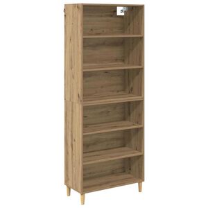 vidaXL H&oslash;yskap Artisan Eik 69,5 x 32,5 x 180 cm Konstruert tre